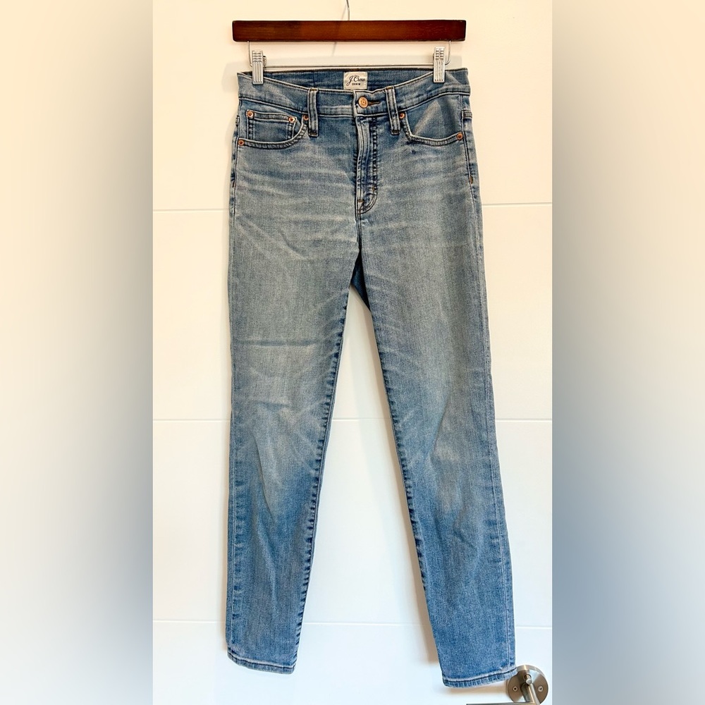 J. Crew 9" High-Rise Toothpick Skinny Jeans Light Wash Size 27